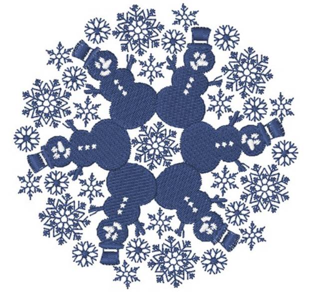 Picture of Snowman Mandala Machine Embroidery Design