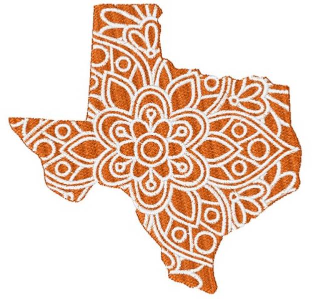 Picture of Texas Mandala Machine Embroidery Design