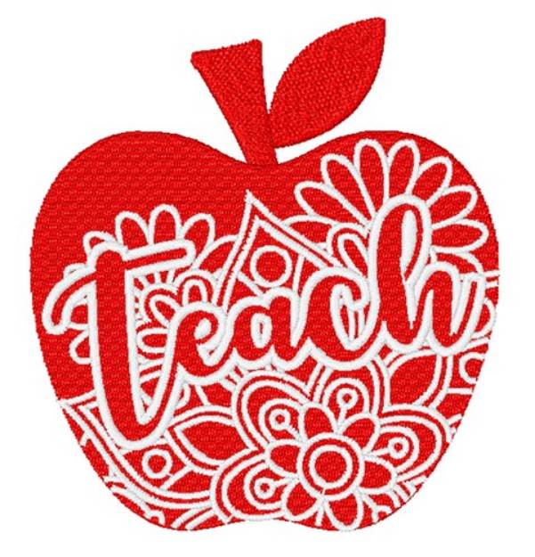 Picture of Teach Apple Machine Embroidery Design