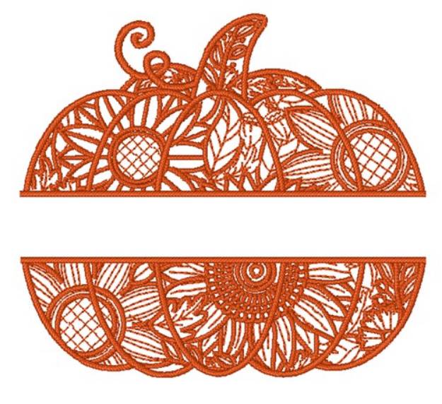 Picture of Split Pumpkin Machine Embroidery Design