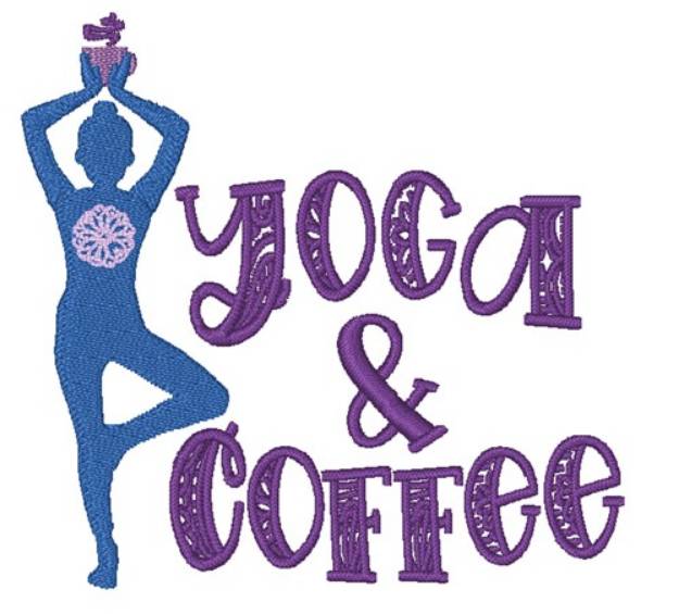 Picture of Yoga & Coffee Machine Embroidery Design