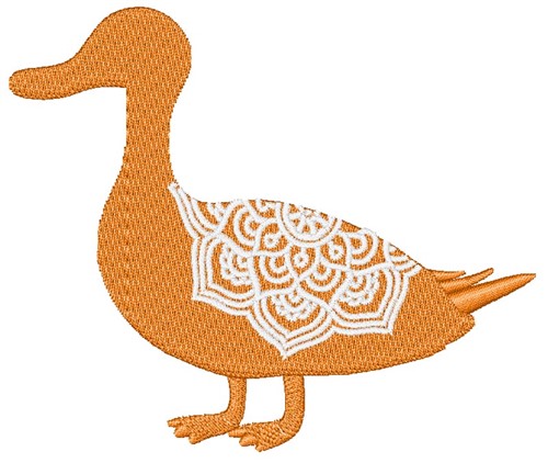 Mandala Duck Machine Embroidery Design