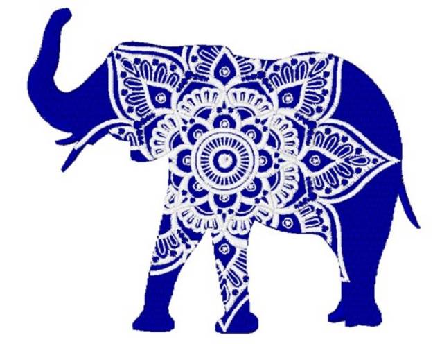 Picture of Elephant Mandala Machine Embroidery Design