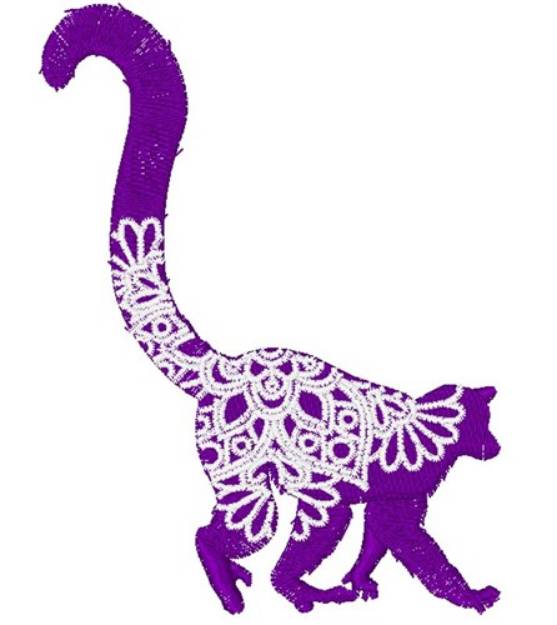 Picture of Lemur Mandala Machine Embroidery Design