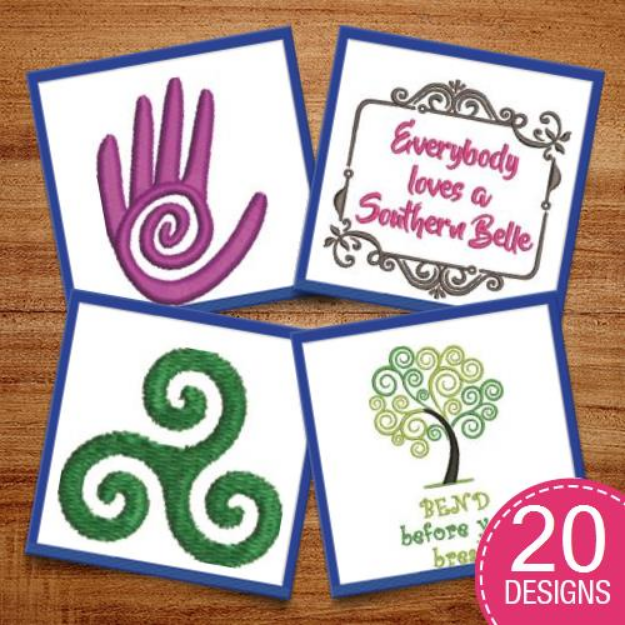 Picture of Swirling Decorations Embroidery Design Pack