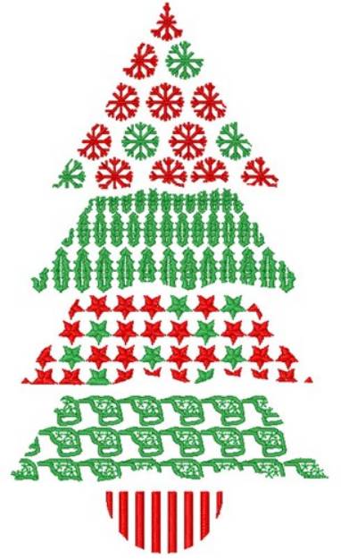 Picture of Christmas Tree Machine Embroidery Design