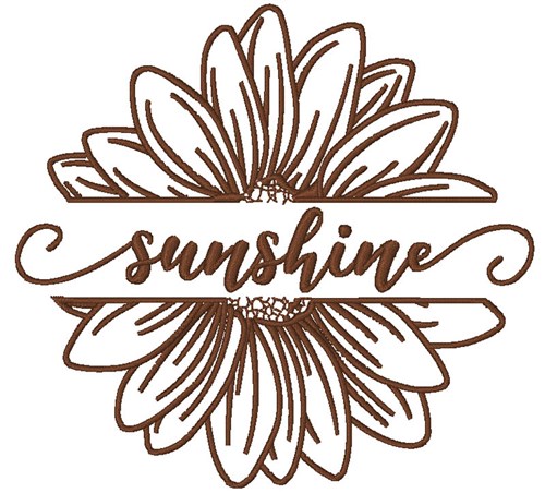Sunshine Sunflower Machine Embroidery Design