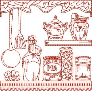 Picture of Kitchen Quilt Block Machine Embroidery Design