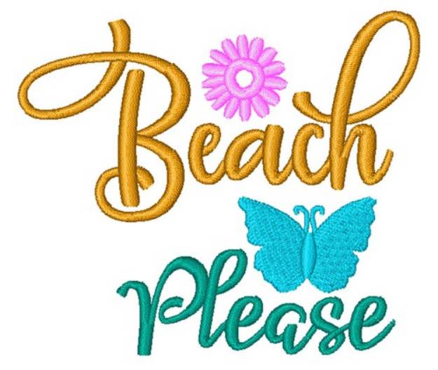 Picture of Beach Please Machine Embroidery Design