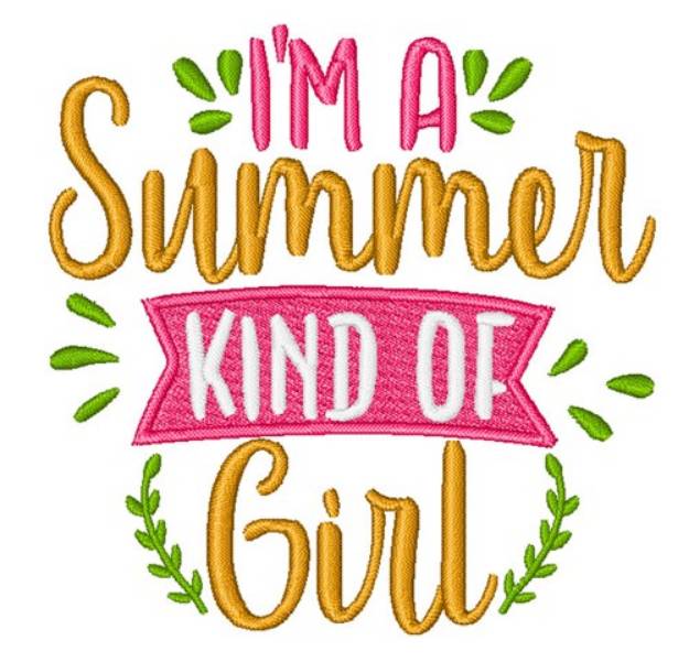 Picture of Summer Girl Machine Embroidery Design