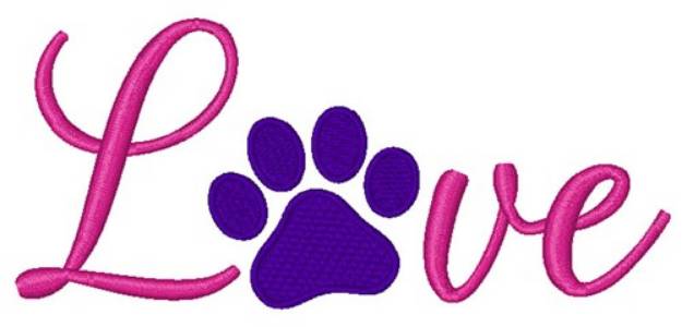Picture of Paw Print Love Machine Embroidery Design