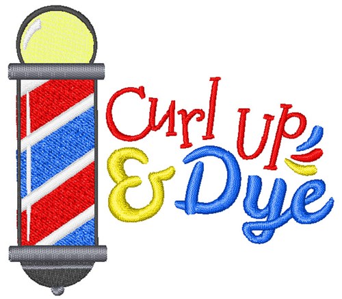 Curl Up And Dye Machine Embroidery Design