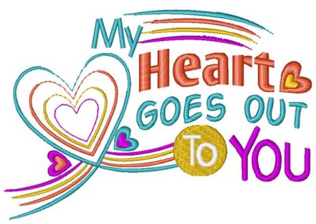 Picture of Heart Goes Out To You Machine Embroidery Design