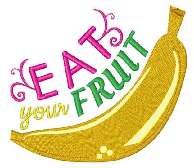 Picture of Eat Your Fruit Machine Embroidery Design