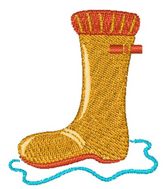 Picture of Rain Boot Machine Embroidery Design