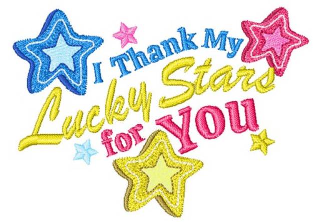 Picture of Thank My Lucky Stars Machine Embroidery Design