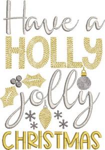 Picture of Holly Jolly Xmas Machine Embroidery Design