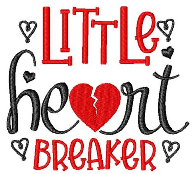 Picture of Little Heart Breaker Machine Embroidery Design