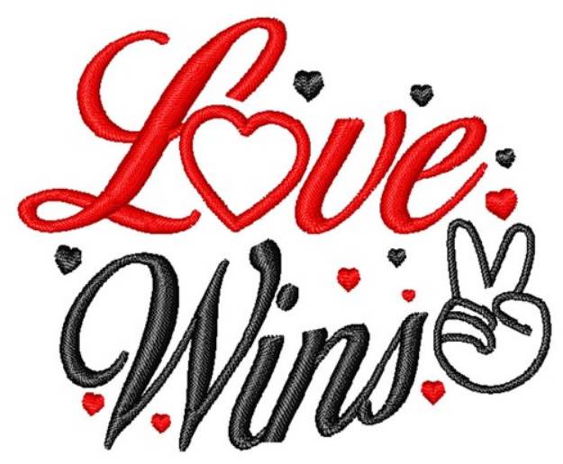 Picture of Love Wins Machine Embroidery Design