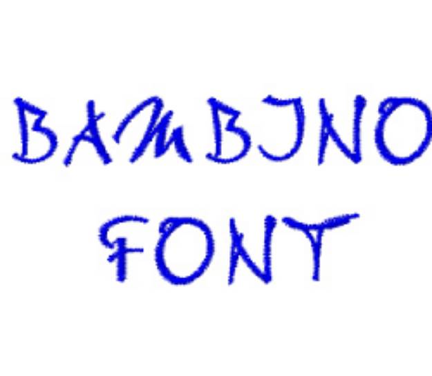 Picture of Bambino Font Embroidery Font