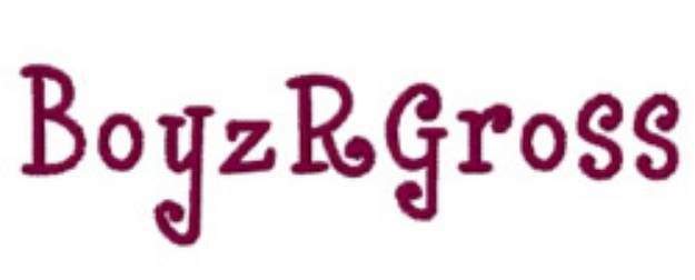 Picture of Boyz R Gross Embroidery Font