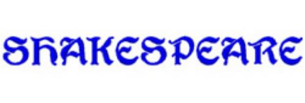 Picture of Shakespeare Embroidery Font