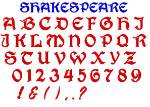 Picture of Shakespeare Embroidery Font