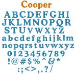 Picture of Cooper Embroidery Font