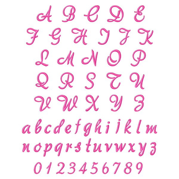 Dora Font Embroidery Font | Classification embroidery fonts by Grand ...