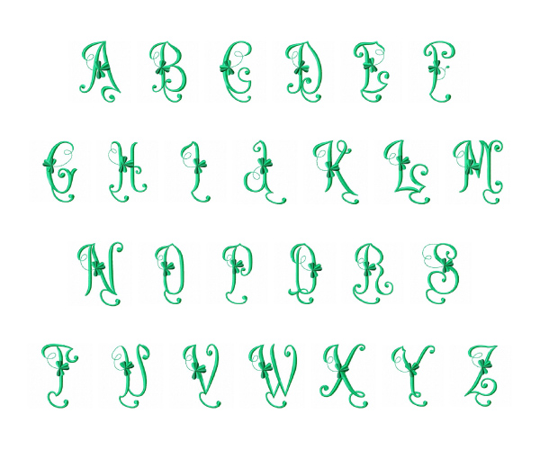 Monogram 58 Embroidery Font | Classification embroidery fonts by Gosia ...