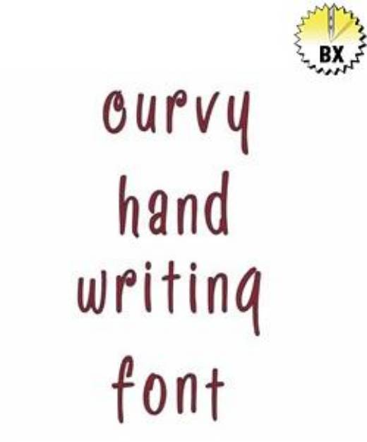 Picture of Curvy Hand Writing Embroidery Font