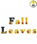 Picture of Fall Leaves Embroidery Font