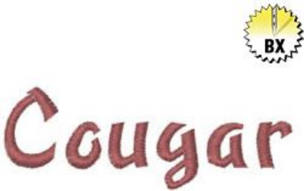 Picture of Cougar Embroidery Font