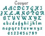 Picture of Cougar Embroidery Font