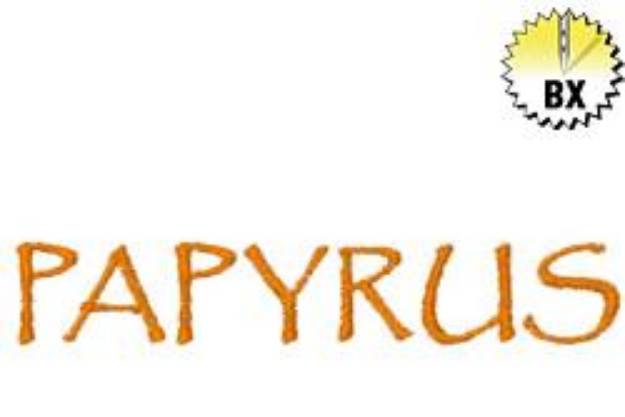 Picture of Papyrus Embroidery Font