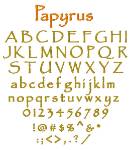 Picture of Papyrus Embroidery Font