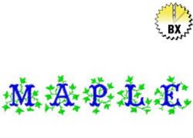 Picture of Maple Embroidery Font