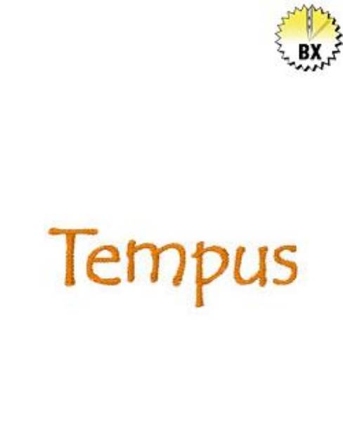 Picture of Tempus Embroidery Font