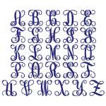 Picture of Vining Monogram Font Embroidery Font