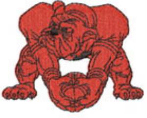 Picture of BULLDOG FOOTBALL Machine Embroidery Design