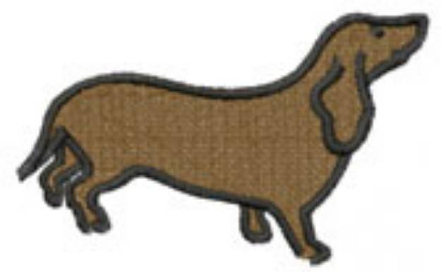 Picture of Daschund Machine Embroidery Design