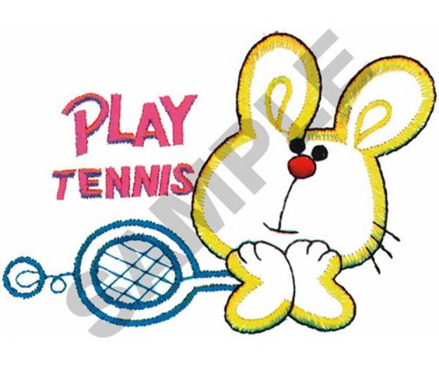 Picture of PLAY TENNIS BUNNY APPLIQUE