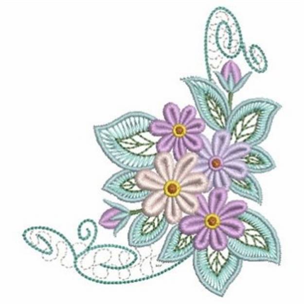 Heirloom Daisy Corner Machine Embroidery Design | Embroidery Library at ...