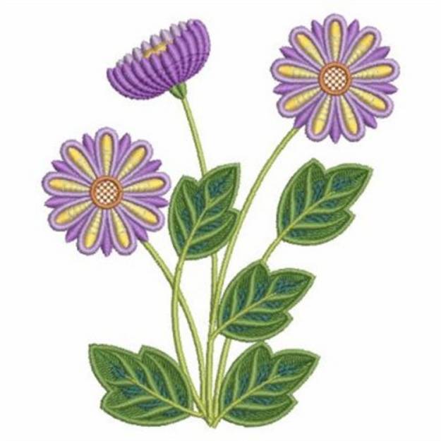 Purple Blooms Machine Embroidery Design | Embroidery Library at ...