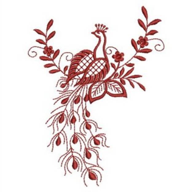 Redwork Peacock Machine Embroidery Design Embroidery Library At 5186