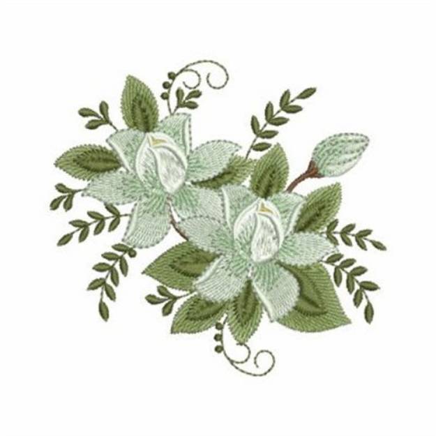 Picture of Gardenias Machine Embroidery Design