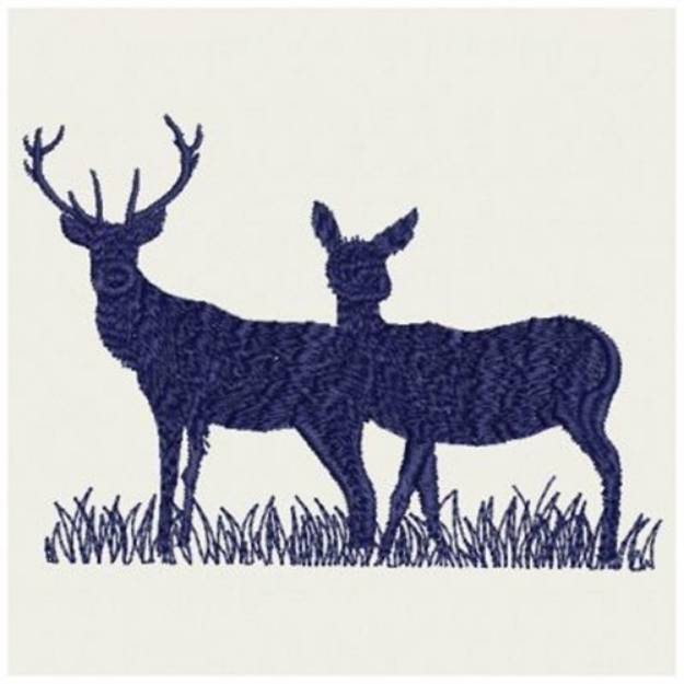 Buck And Doe Machine Embroidery Design | Embroidery Library at ...