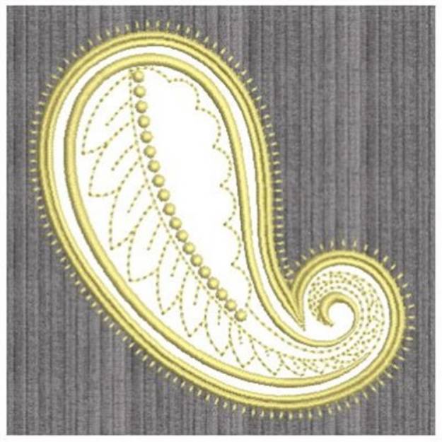 Picture of Fancy Applique Paisley Machine Embroidery Design