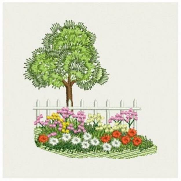 Picture of Garden Tree Machine Embroidery Design