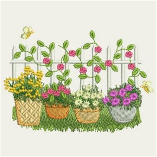 Garden Fence Machine Embroidery Design | Embroidery Library at ...